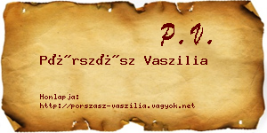 Pórszász Vaszilia névjegykártya
